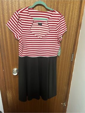 RockSteady Red & White Striped Dress